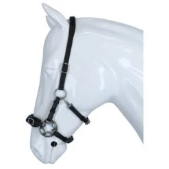 F.R.A. Hackamore Hoofdstel Miranti Leder Met Scharen Zwart One Size