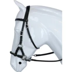 F.R.A. Bitloos Hoofdstel Pariba Side Pull Lederen Teugels Zwart