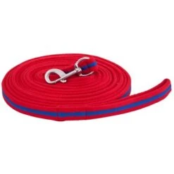 Premiere Longeerlijn Softgrip M/musketon Red/Indigo 8m