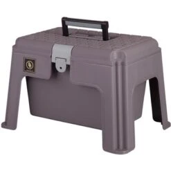 BR Poetsbox Opstapje Met Dubbele Inzet Hangslot Grijs