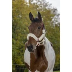 Norton Halster Volledig Synthetisch Schapenvacht Bordeaux/Ecru