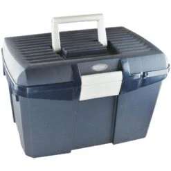 Hippotonic Poetskoffer Navy/Grijs 40x27,5x24,5cm