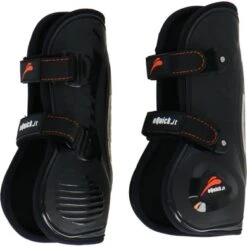 EQuick Peesbeschermers EShock Front Legend Velcro Zwart
