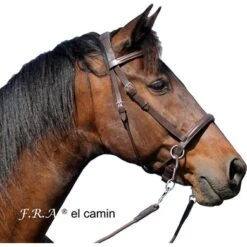 F.R.A. Bitloos Hoofdstel El Camin Softleder Teugels Bruin