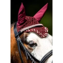 HB Oornetje Met Trydac Swarovski Steentjes Burgundy