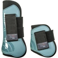 HKM Peesbeschermers & Strijklappen Genua Set Petrol/zwart