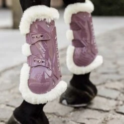 Kentucky Horsewear Kentucky Peesbeschermers Bamboo Elastic Vegan Sheepskin Old Rose