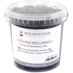 Waldhausen Manenelastiekjes In Emmer Zwart 400g